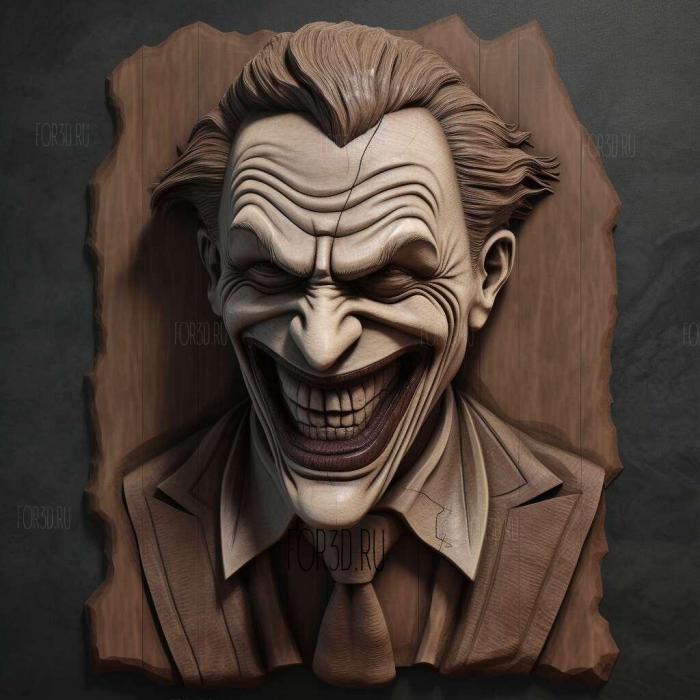 Joker fan art 2 stl model for CNC